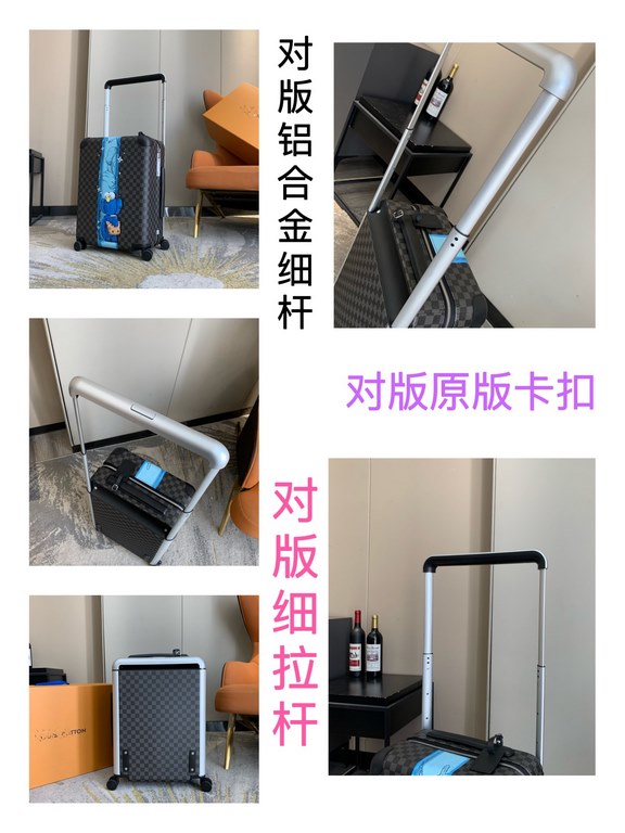 [55cm High Goods Right Version Box]HORIZON Four Wheeled Trolley CaseMatching version details1) Trolley material aluminum alloy silver thin trolley, round hole snap, aluminum alloy button.2)Wheels opposite version of the 