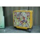 Takashi Murakami limited luggagetrolley caseHealing sunflower   inexplicably good mood when you see it [wow].Iconic retro print pattern with aluminum frame, fashionable and durable.TSA double combination lock, automatic 