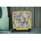 Takashi Murakami limited luggagetrolley caseHealing sunflower   inexplicably good mood when you see it [wow].Iconic retro print pattern with aluminum frame, fashionable and durable.TSA double combination lock, automatic 