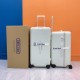 White is like ceramic, warm and translucent, a symbol of purity and integrity, rice-like translucent, sweet and beautiful.PC zipper case  complimentary raincoat  complimentary strapsYiYi QianXi same suitcase, new color s