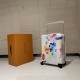 This Horizon 55 luggage is made from Monogram Watercolor Multico canvas and features Virgil Abloh's watercolor paintings of the Monogram pattern to recreate a rainbow illusion. The wheels are lightweight and flexible, an