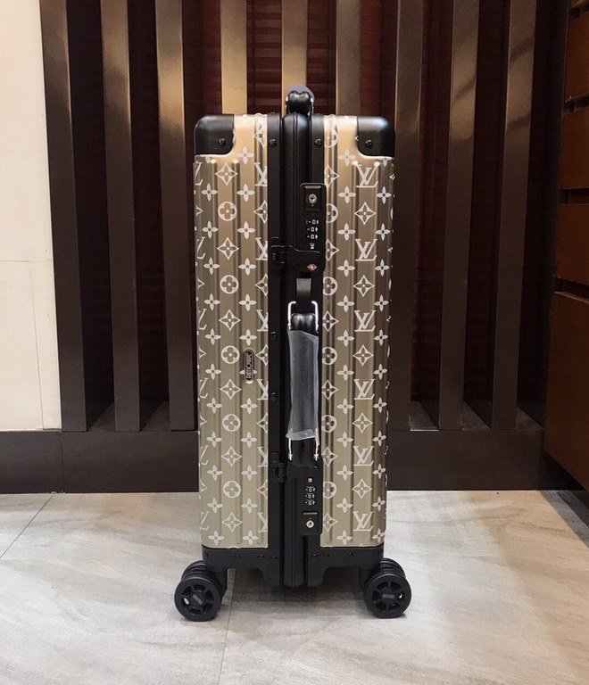 The strongest co-branding ever Exclusive Limited LV X Supreme X Rimowa Only Counter Size 20 inch 24 inch Aluminum Magnesium Alloy Front LOGO One-piece Hydraulic Premium Handmade Workshop Boutique Ultimate Edition Of cour