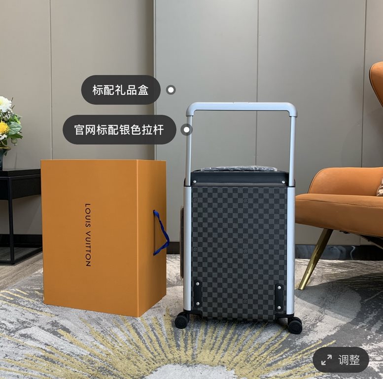 55cmThis season's Horizon 5cm four-wheeled suitcase is made from Damier Graphite canvas and features the new Louis Vuitton logo in colorful interwoven letters designed by menswear artistic director Virgil Abloh. The smoo