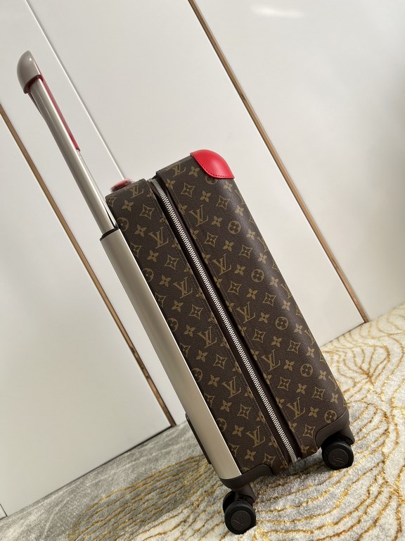 EXCLUSIVE PHOTOS The new Horizon luggage revolutionizes Louis Vuitton's legendary heritage with a creative twist. The iconic Monogram canvas is embellished with travel appliqués that harken back to the brand's heritage o