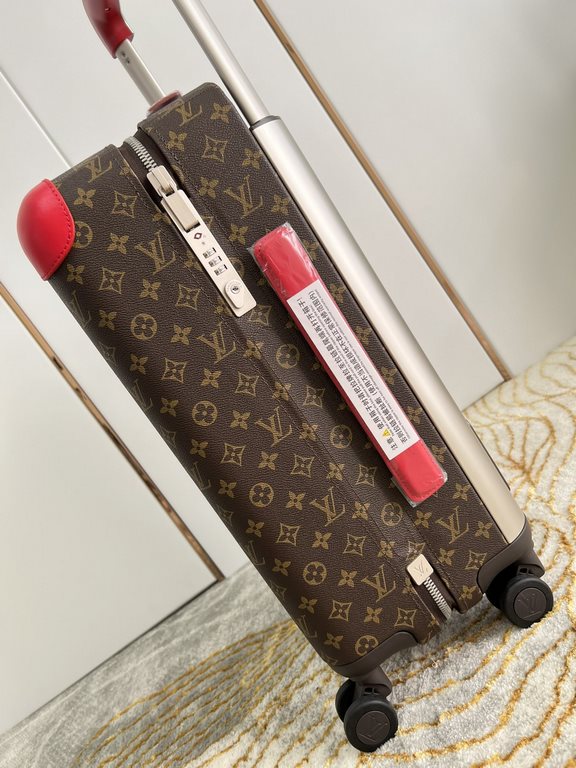 EXCLUSIVE PHOTOS The new Horizon luggage revolutionizes Louis Vuitton's legendary heritage with a creative twist. The iconic Monogram canvas is embellished with travel appliqués that harken back to the brand's heritage o