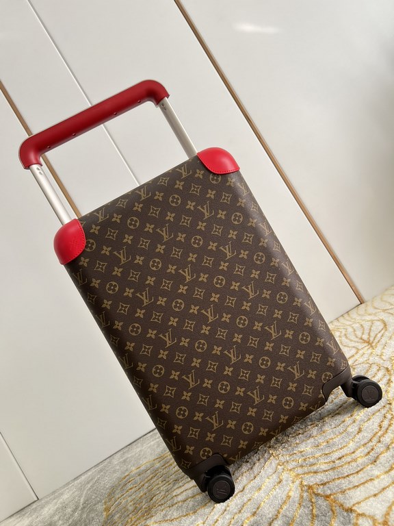 EXCLUSIVE PHOTOS The new Horizon luggage revolutionizes Louis Vuitton's legendary heritage with a creative twist. The iconic Monogram canvas is embellished with travel appliqués that harken back to the brand's heritage o