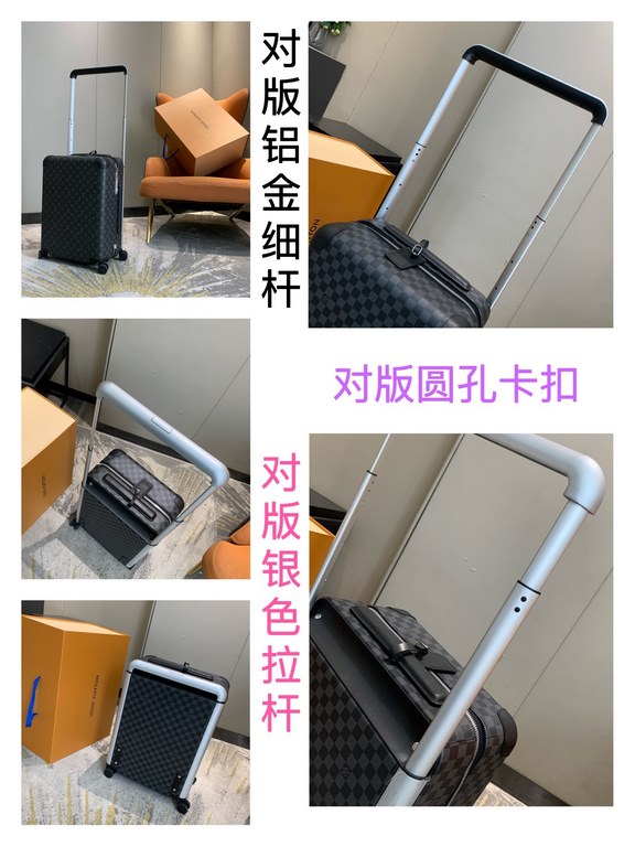 [55cm High Goods Right Version Box]HORIZON Four Wheeled Trolley CaseMatching version details1) Trolley material aluminum alloy silver thin trolley, round hole snap, aluminum alloy button.2)Wheels opposite version of the 