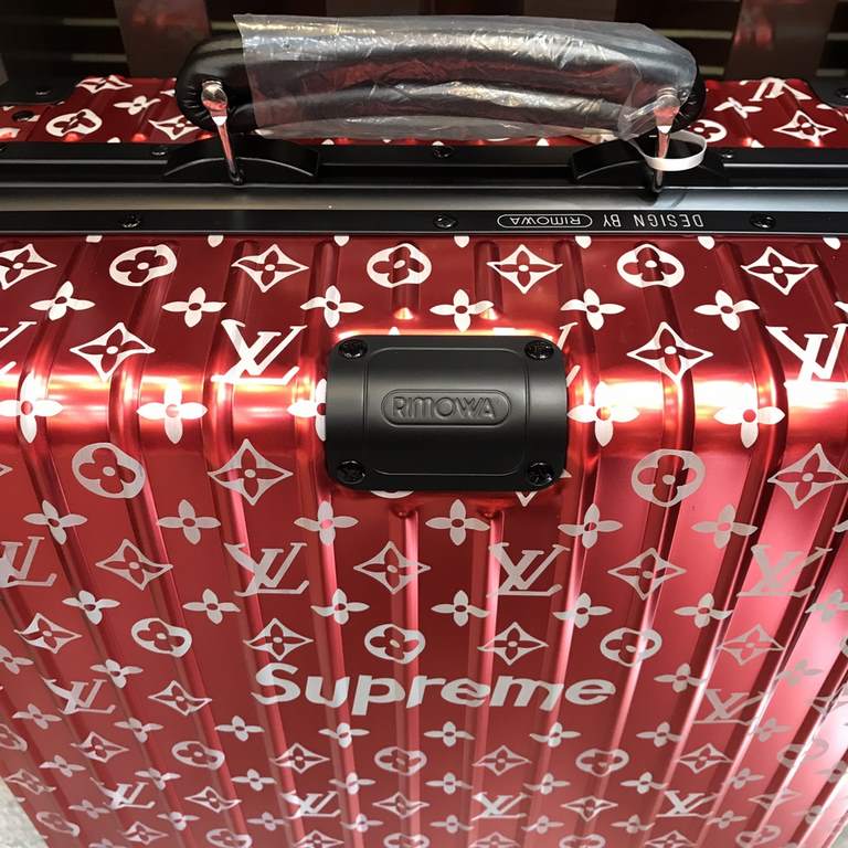 The strongest co-branding in history Exclusive Limited LV X Supreme X Rimowa Counter size 20 inch Aluminum magnesium alloy Front logo one-piece hydraulic High-end workshop boutique Ultimate Edition