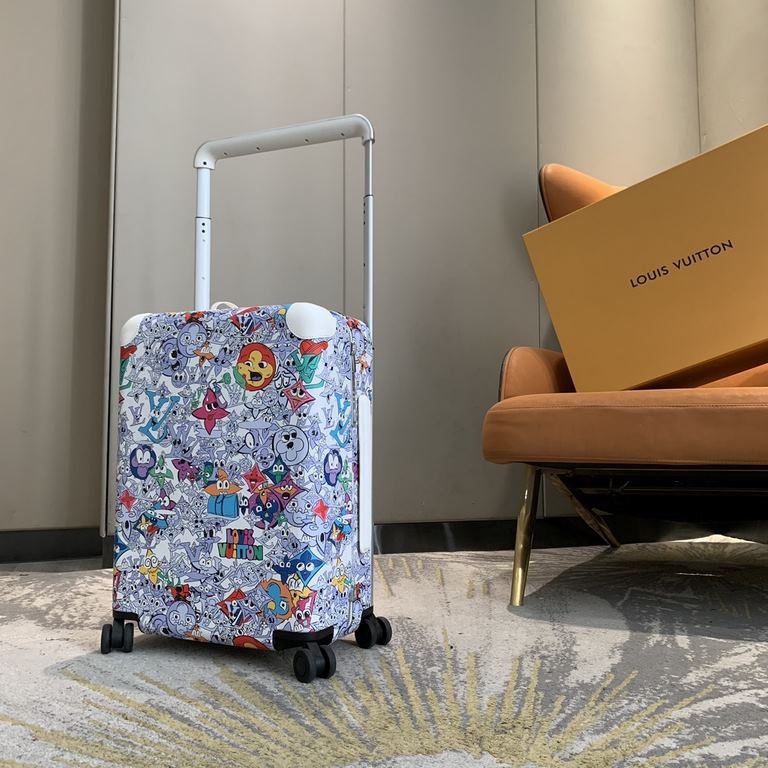 [55cm High Goods Right Version Box]HORIZON Four Wheeled Trolley Case  Free 2 case covers Opposite version details1) Trolley material aluminum alloy silver thin trolley, round hole snap, aluminum alloy button.2)Wheels cou