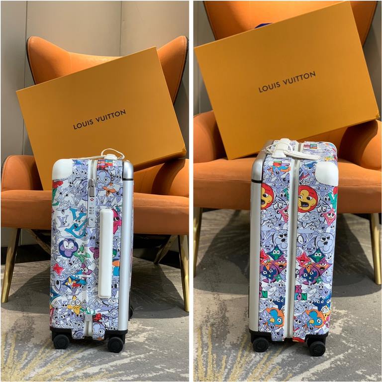 [55cm High Goods Right Version Box]HORIZON Four Wheeled Trolley Case  Free 2 case covers Opposite version details1) Trolley material aluminum alloy silver thin trolley, round hole snap, aluminum alloy button.2)Wheels cou