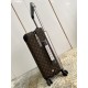 EXCLUSIVE PHOTO The new Horizon luggage revolutionizes Louis Vuitton's legendary heritage with a creative twist. The iconic Monogram canvas is embellished with travel appliqués that harken back to the brand's heritage of