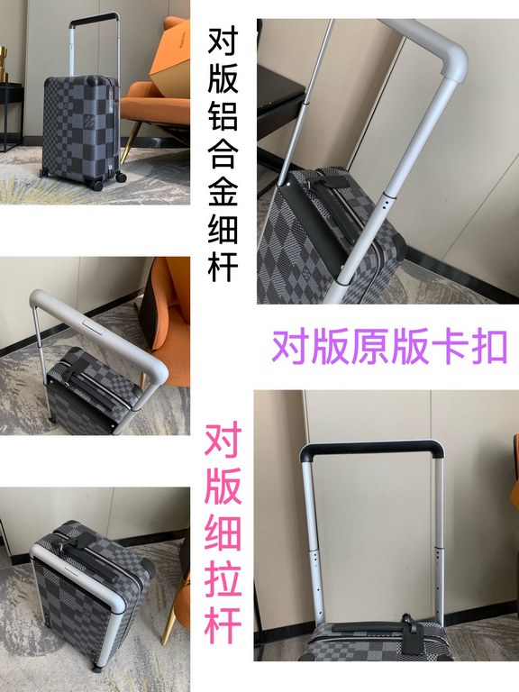 [55cm High Goods Right Version Box]HORIZON Four Wheeled Trolley CaseMatching version details1) Trolley material aluminum alloy silver thin trolley, round hole snap, aluminum alloy button.2)Wheels opposite version of the 