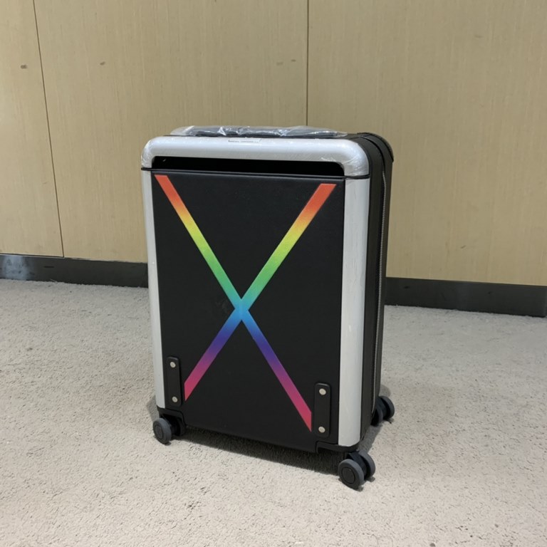 LOUIS VUITTON-HORIZON four trolley suitcase 55cm M30331 Specifications 38  55  21 (L  H  W) counter genuine quality Spot supply (cross grain imported leather cow rainbow)