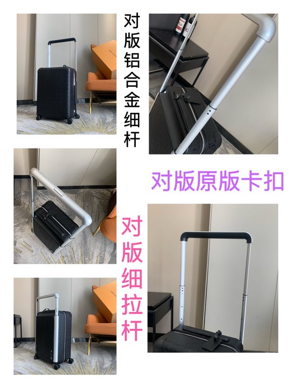 [55cm High Goods Right Version Box]HORIZON Four Wheeled Trolley CaseMatching version details1) Trolley material aluminum alloy silver thin trolley, round hole snap, aluminum alloy button.2)Wheels opposite version of the 