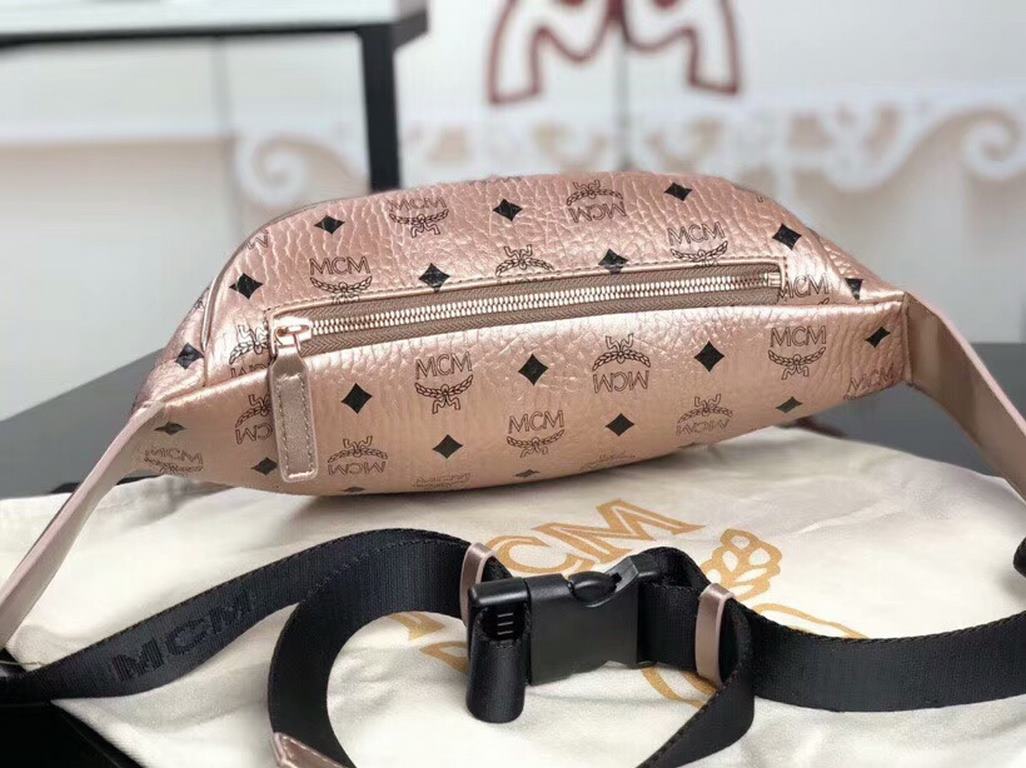 Code 1039New Release - MCM Stark Visetos Belt BagCrafted from coated canvas with an iconic classic print. Inject chic style into your look with this functional Stark fanny pack. The durable, adjustable logo fabric should