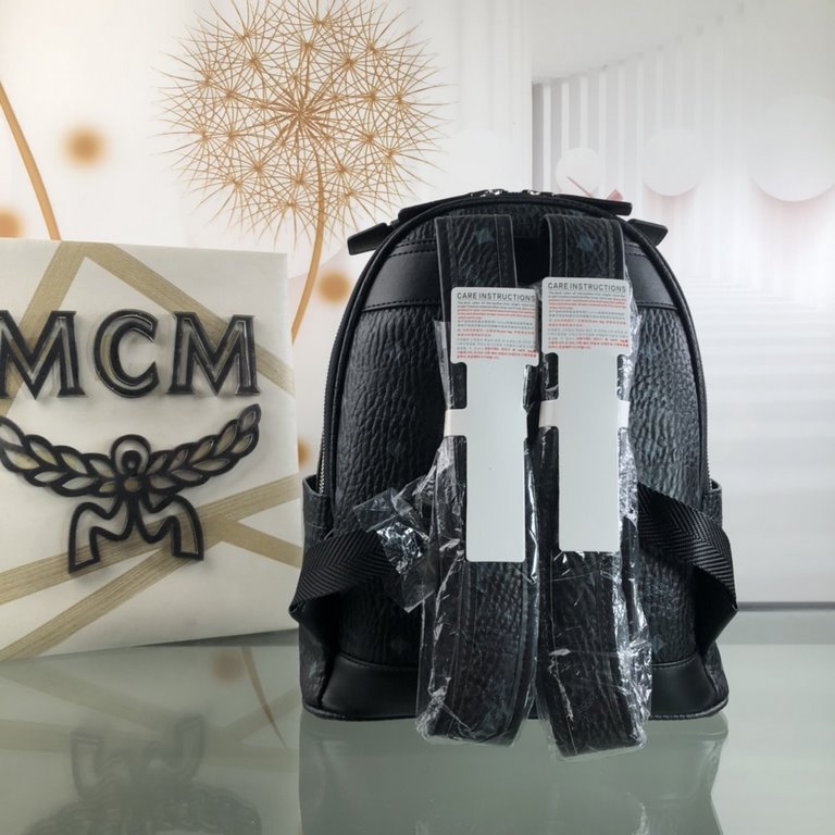 Original Goods  MCM  2020 New   Stark Visetos  Shoulder BackpacksThis backpack takes all the crowd-pleasing goodness of the Stark duffel bag and gives it a sleeker shape, embossed with a concave pattern, and interior com