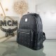 Original Goods  MCM  2020 New   Stark Visetos  Shoulder BackpacksThis backpack takes all the crowd-pleasing goodness of the Stark duffel bag and gives it a sleeker shape, embossed with a concave pattern, and interior com