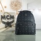 Original Goods  MCM  2020 New   Stark Visetos  Shoulder BackpacksThis backpack takes all the crowd-pleasing goodness of the Stark duffel bag and gives it a sleeker shape, embossed with a concave pattern, and interior com