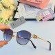 miumiu same cat eye oval metal sunglasses female wisp new hundred with UV protection sunglasses can be equipped with myopia