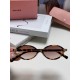 MIUMIU Miu Miu Zhang Yuanying models book nerd retro small round frame sunglasses for men and women 2024 new high-level sense of sunglasses sunshade UV oval street shooting