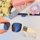 miumiu Europe and the United States retro cat-eye sunglasses female 2024 new net red hundred with high-level sense of sunglasses driving anti-ultraviolet tide