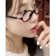 MIUMIU Miu Miu Zhang Yuanying models book nerd retro small round frame sunglasses for men and women 2024 new high-level sense of sunglasses sunshade UV oval street shooting