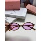 MIUMIU Miu Miu Zhang Yuanying models book nerd retro small round frame sunglasses for men and women 2024 new high-level sense of sunglasses sunshade UV oval street shooting