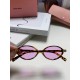 MIUMIU Miu Miu Zhang Yuanying models book nerd retro small round frame sunglasses for men and women 2024 new high-level sense of sunglasses sunshade UV oval street shooting