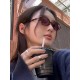 MIUMIU Miu Miu Zhang Yuanying models book nerd retro small round frame sunglasses for men and women 2024 new high-level sense of sunglasses sunshade UV oval street shooting