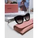 MiuMiu Miu Miu 2024 sunglasses female high-class sense cat-eye frame era teenage group the same sunglasses Ms. pop-ups