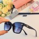 miumiu Korean square large frame sunshade sunglasses female models tide round face show face small cat's eye modeling advanced sense of driving sunglasses