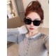 miumiu Korean square large frame sunshade sunglasses female models tide round face show face small cat's eye modeling advanced sense of driving sunglasses