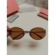 MIUMIU Miu Miu retro oval sunglasses fashion UV sunshade Korean glasses high quality tide