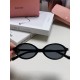 MIUMIU Miu Miu Zhang Yuanying models book nerd retro small round frame sunglasses for men and women 2024 new high-level sense of sunglasses sunshade UV oval street shooting