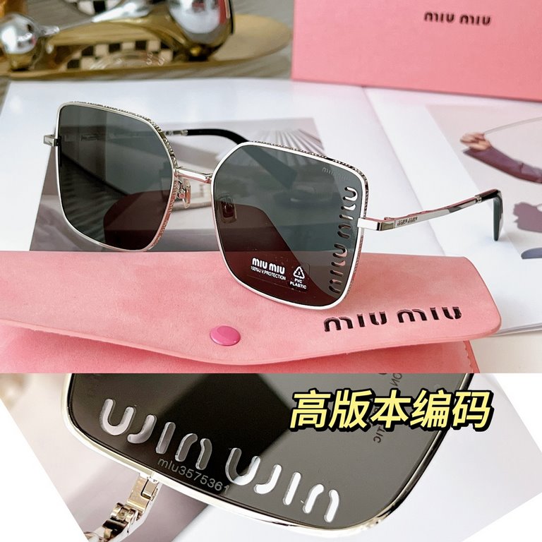 MIUMIU new hollowed out lens design original can hang chain non-market version Recognize the exclusive quality   SMU51Y SIZE60-17-140 border logo around Detachable chain     1308170