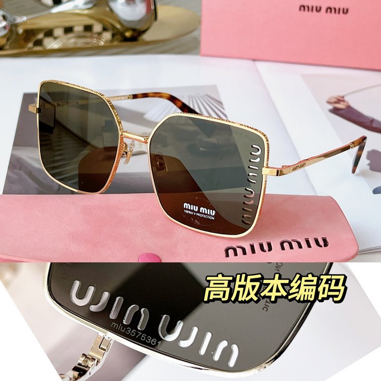 MIUMIU new hollowed out lens design original can hang chain non-market version Recognize the exclusive quality   SMU51Y SIZE60-17-140 border logo around Detachable chain     1308170