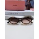 MIUMIU Miu Miu Zhang Yuanying models book nerd retro small round frame sunglasses for men and women 2024 new high-level sense of sunglasses sunshade UV oval street shooting