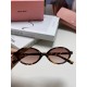 MIUMIU Miu Miu Zhang Yuanying models book nerd retro small round frame sunglasses for men and women 2024 new high-level sense of sunglasses sunshade UV oval street shooting