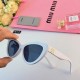 miumiu2024 new cat-eye sunglasses sunglasses in Europe and the United States retro sunglasses female small face fashionable high-level sense of netroots street shooting glasses