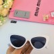 miumiu2024 new cat-eye sunglasses sunglasses in Europe and the United States retro sunglasses female small face fashionable high-level sense of netroots street shooting glasses