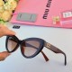 miumiu2024 new cat-eye sunglasses sunglasses in Europe and the United States retro sunglasses female small face fashionable high-level sense of netroots street shooting glasses