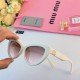 miumiu2024 new cat-eye sunglasses sunglasses in Europe and the United States retro sunglasses female small face fashionable high-level sense of netroots street shooting glasses