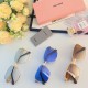 miumiu2024 advanced new light luxury wind gradient color ladies sun glasses Xiaohongshu Jieyin tide models net red sun shading sunglasses