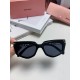 miumiu miu 2024 new personalized cone sunglasses, high-end luxury ladies trend glasses