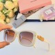 new miumiu letters fashion large frame square sunglasses ins Europe and the United States personality cross-border sunglasses female trend retro glasses