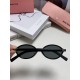 MIUMIU Miu Miu Zhang Yuanying models book nerd retro small round frame sunglasses for men and women 2024 new high-level sense of sunglasses sunshade UV oval street shooting