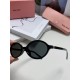 MIUMIU Miu Miu Zhang Yuanying models book nerd retro small round frame sunglasses for men and women 2024 new high-level sense of sunglasses sunshade UV oval street shooting