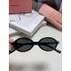 MIUMIU Miu Miu Zhang Yuanying models book nerd retro small round frame sunglasses for men and women 2024 new high-level sense of sunglasses sunshade UV oval street shooting