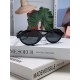 MIUMIU Miu Miu Zhang Yuanying models book nerd retro small round frame sunglasses for men and women 2024 new high-level sense of sunglasses sunshade UV oval street shooting