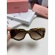 miumiu miu 2024 new personalized cone sunglasses, high-end luxury ladies trend glasses